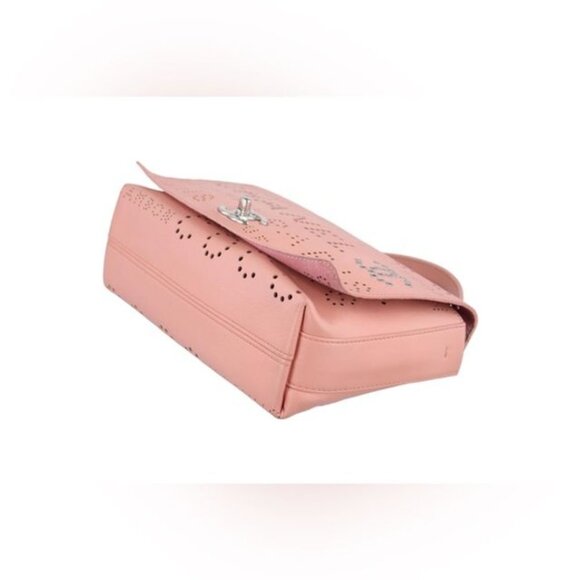 Chanel Leather Crossbody Perforated Eyelets Logo Mania Print Flap Bag - Picture 4 of 10